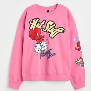 H&M Hot Pink Graphic Sweatshirt - Preloved